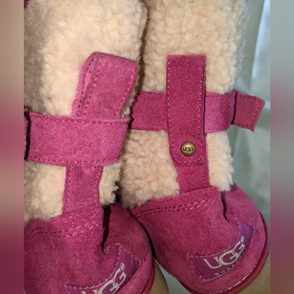 Ugg Australia Jayla Youth Big Kids Raspberry Pink Suede Boots Size 5 1005467K - Picture 5 of 6
